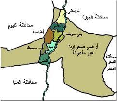 خريطة محافظة بنى سويف